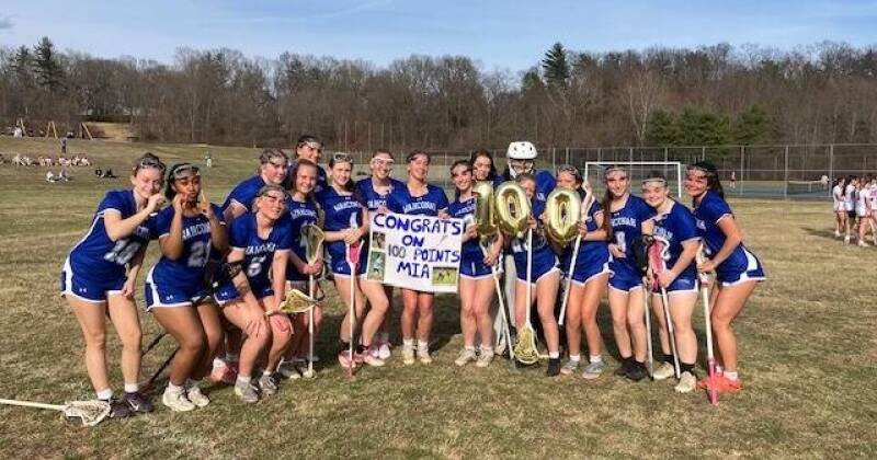 Wahconah Girls Lacrosse Dominates Amherst: Mia Thomas Scores 100th Point