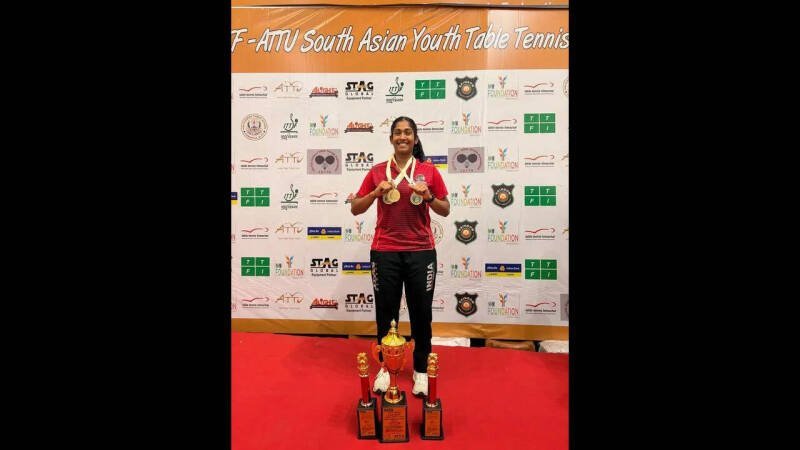 Jennifer Varghese Wins Big at South Asian Youth Table Tennis Championship